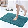 IlGruppone Tappeto da Bagno Microfibra Super Soffice Lavabile in Lavatrice Antiscivolo Assorbente Lavaggio Rapido Super Morbido Bagno Doccia Camera Letto - VerdeAcqua - 50x80 cm