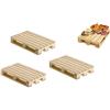 fair Set 3 pz Vassoio in Legno Forma Pedana per Antipasti 18 x 12 cm