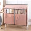 LLZJDDPLY Copriabiti da Armadio Copertura for Stand Appendiabiti Protettiva Antipolvere Telo Copri Stender Vestiti con Finestra Trasparente Visibile(Pink,120x120cm/47x47in)