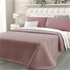 Clara Home Milano CLARA HOME Trapuntino Una Piazza e Mezza Colore Cipra, Copriletto in Velluto Cinigliato Manopesca, Trapunta Leggera Mezza Stagione, Copriletto Trapuntato, Made in Italy