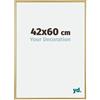 yd. Your Decoration - Cornice portafoto 42 x 60 cm, in plastica, con vetro acrilico, antiriflesso, 42 x 60 cm, colore: oro