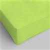 SpazioTessile - Lenzuolo con Angoli Una Piazza e Mezza Certificato Oeko-Tex, Lenzuola Una Piazza e Mezza Cotone con Elastico, Biancheria da Letto Made in Italy - 120x210cm, Angolo H25cm, Verde Acido