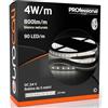 Eurocali Striscia LED 5 metri Professionale 24V 20W 4 W/mt - Striscia Monocolore da 450 LED 90 LED/mt e 4000 Lumen 800 Lm/mt 200 lm/W - Bianco Naturale 4000K