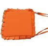 CASABELLAPIU Cuscini per Sedie con Volant e Cerniera, 38x38x4 cm, Set di 6 Pezzi 100% Made In Italy (Arancio)