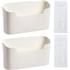 Generico Contenitore Sportello Armadio - 2 Pezzi Scatola Porta a Muro, Contenitore Organizer Pellicola Cucina | Cesto Organizer Anta Mobile Frigo Bagno Senza Trapano per Interno Sportelli Armadio