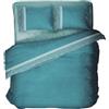 IL BOTTEGONE - Parure Copripiumino Una piazza e mezza 100% Cotone set completo di sacco e federa; Letto Una piazza e mezzo Colore: Crono Petrolio