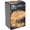 Spetebo Catena di Micro Luci Cluster 240 LED, luce bianca calda - 240 cm - Ghirlanda di luci a LED con alimentatore per interni ed esterni