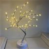 Ulalaza Lampada da Comodino a Filo Caldo con Filo di Rame Stellato Lampada a LED a Batteria o Alimentazione USB con Interruttore a sfioramento per la Decorazione della Stanza di casa