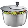 GEFU GF28180 - Centrifuga per insalata, Ø 25 cm, H 17,2 cm, 3 litri, argento