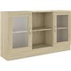 vidaXL Armadietto Vetrina Rovere Sonoma 120x30,5x70 cm Multistrato