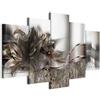 Cuadros B&D XXL - Quadro Fiori Orchidea 200x100 cm 5 Pezzi - Stampa su Tela Strutturata XXL Grande - Quadri Moderni Componibili Camera da Letto Matrimoniale - Stampe da Parete Arte - Astratto