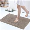 IlGruppone Tappeto da Bagno Microfibra Super Soffice Lavabile in Lavatrice Antiscivolo Assorbente Lavaggio Rapido Super Morbido Bagno Doccia Camera Letto - Tortora - 50x80 cm