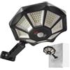 Generic Lampada a induzione solare - 168 lampada da giardino impermeabile a LED | Solar Street lampione con sensore di controllo telecomando per giardino, ingresso, patio, strada, ingresso del veicolo, CE