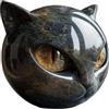 Generico Statua Del Gatto Nero - Scultura In Resina Nera A Forma Di Testa Di Gatto - Bellissimo Significato, Adatto Come Regalo per Amici E Amanti Dei Gatti, Adatto per Librerie, Ingressi, Soggiorni, Uffici