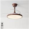 Dfiacn Bambino Lampadario Ventilatore Con Telecomando, LED Dimmerabile Ventola Soffitto Con Luce Reversibile 6 Velocità Silenzioso Ventilatore Lampadario Pale Del Ventilatore Retrattili-Wood||95CM