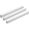 Oktaplex lighting Oktaplex set da 3 Riga illuminazione LED sottopensile estensibile 54 cm | 840 lm e 8,8 W, 4000 K bianco neutro su 230 V, finitura bianca con interruttore e collegamento estensibile
