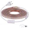 FOLGEMIR Striscia LED con interruttore 2 metro Bianco Caldo, nastri LED 220V 230V, 60 LEDs/m strip, impermeabile IP65, retroilluminazione morbida