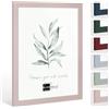 Bildershop-24 Cornice portafoto moderna stabile Paris, 24 x 30 cm, rosa pastello, cornice intercambiabile, cornice per poster, puzzle