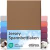 etérea Himmlische Qualität etérea Jersey lenzuolo con angoli 180x200-200x200 cm Moka Epaisseur 15-25 cm - 100% Cotone - Oekotex materasso Letto copripiumino - lenzuola 180x200cm - 200x200cm Marrone