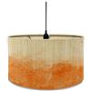 Morbuy Acquerello Paralume a Tamburo in Bambù, 1 Pezzo Paralume Sostituibile Lampada da Tavolo, Lampada da Terra, Lampada Accessorio, Lampadario, Decorazioni per Casa (30CM,Arancione chiaro)