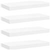 vidaXL Scaffali a Parete 4 pz Bianchi 50x23x3,8 cm in MDF