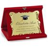 Pubblimania LAUREA TARGA con COFANETTO in Velluto per Regalo. Personalizzata. Forma pergamena oro e argento (Laurea)
