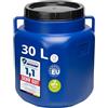 Garronda serbatoio acqua quadrato BPA-free da 30 litri per alimenti, tanica per acqua, contenitore con coperchio, adatto per la conservazione di crauti, fermentazione o salamoia GD-0088, Blu