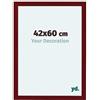yd. Your Decoration - Cornice 42x60 cm - Vino Rosso Spazzato - Decorativa Parete in Legno con Vetro in acryl - Antiriflesso - 42x60 Cornice - Como