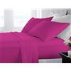 BANZAII TEXTILE INNOVATOR ONLINE Banzaii Completo Lenzuola Matrimoniale Maxi 100% Puro Cotone Alta qualità Made in Italy (per materassi 180 cm, altezza fino a 30 cm) Fuxia