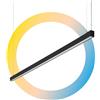 B·LED BARCELONA LED BARCELONA LED Lampada Lineare CCT 60W 180cm Nera Sospensione Soffitto | Alluminio, 5100 lm, 3000K/4000K/5000K, UGR Inferiore A 19, CRI Superiore A 80, Potenza Selezionabile, Kit Incluso