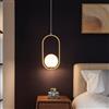 Dopa Lampadario a Sospensione Attacco G9 con Sfera Vetro Bronzo 15CM Design Moderno Altezza Regolabile Elegante per Soggiorno Camera e Comodino