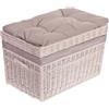 e-wicker24 Alles aus Weide e-wicker24, cesto per biancheria in vimini, cesto per giocattoli in vimini, colore bianco lucido