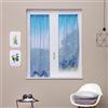fashion home Pagano Coppia Tendine - Tenda a Vetro - Tendina a Vetro Tinta Unita - Tessuto semitrasparante - Misura 60x150-60x230cm