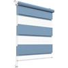 Stylo Rollos Giorno Notte - Tenda per Finestra - Senza Foratura - Meccanismo Universale - Facile da Montare - Tende a Corda - Semitrasparente - Oscurante - Tende da Interno - 86x220 cm Azzurro Chiaro