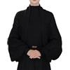 LNBLAKBXBD Scialli e Mantelle Morbidi da Donna con Maniche, Scialli Lavorati all'Uncinetto (Black,One Size)