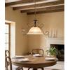 Generico Lampadario classico in ferro battuto 1 luce Forgiato per ingresso, salotto, soggiorno, sala da pranzo, cameretta, cucina