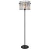 meineWunschleuchte Lampada da terra con aste in vetro fumo, altezza 152 cm