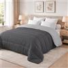 PASSION Trapunta Invernale Singolo 160x240cm Grigio Scuro/Grigio Chiaro