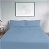 Lisola Set Lenzuola Letto Singolo, Completo Lenzuola in Cotone Percalle 200TC, Made in Italy, Lenzuola da Sopra 160x290cm + 1 Federa 50x80cm, Tinta Unita. Modello: Milano