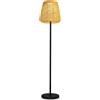 Lumisky Lampada da terra solare esterna in poly rattan con modulo LED bianco caldo telecomando TALL BOHEME SOLAR H160cm