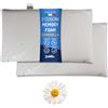Baldiflex Emporio Coppia Cuscini Memory Foam Ergonomici Saponetta, Fodera Camomilla Rilassante, Sfoderabile e Lavabile, Misura 40x70 cm Alto 11 cm, Anticervicale