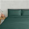 Lisola Set Copripiumino Una Piazza e Mezza, in Cotone Percalle 200TC, Made in Italy, Sacco Copripiumino 200x240 cm + 2 Federe 50x80cm, Tinta Unita, Lavabile in Lavatrice. Modello: Milano