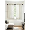 HOME ZEN HOUSEHOLD LINEN COPPIA TENDE BOUCLÈ EFFETTO LINO TINTA UNITA SEMITRASPARENTE CON PASSANTE (PANNA, 150A x 60L cm (2 Pannelli))