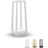 Paluplus Lanterna da Tavolo a Led Senza Fili, Misura 14x14x28 cm, Lampada Touch Dimmerabile, 3 Tonalità Bianco, Batteria 1800mHA Ricaricabile USB, Durata 6 ore, per Casa, Bar, Ristoranti -238 (Bianco)
