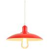 Mengjay Lampada a Sospensione Vintage Industriale Edison Illuminazione a Soffitto Metallo Plafoniera Classica per Sala Bar Ristorante Ufficio Retro, Senza Lampadina, E27 Lampadario (rosso)