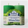 La Briantina Set 2 Candele Profumate Mangiafumo CAN02691A, Durata 15 Ore, Profumo di Muschio