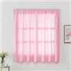 Sh000ad Tende Oscuranti con Autoadesivo,Senza Fori,Tende Isolanti Termiche Rimovibili in Lino Cotone,per Pannello Drappeggiato Privacy Finestra Camera da Letto Soggiorno (Pink,W90xH120cm(36x47in))
