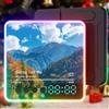 witfox Magnete da Frigorifero con Musica - Calamita Personalizzata con Orologio e Fascia LED, Targa Spotify Personalizzata per Coppie, Amici e Famiglia, Music Frigo Magnet con Foto e Canzone Spotify