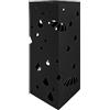 IlGruppone Portaombrelli Interno Esterno Elegante Design Moderno in Metallo con Ganci per ombrellini - Modello 2 Nero