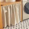 GUAWJRZDP Tende Corte in Cotone e Lino retrò, Tende sotto Il lavandino, Tende for Porte in Stile Nordico, ombreggiatura e Ventilazione, Decorazione con Nappe, Un Pezzo (Size : W100xH180(cm))